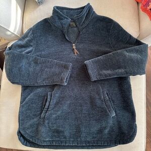 Women's Half-Zip Pullover Sweater - Navy Blue